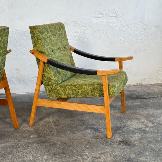 Image 1 of Een paar Hongaarse fauteuils uit het midden van de 20e eeuw van László Heczendorfer, 1977.
