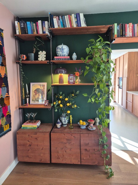 Wandkast Retro Stijl – Wood, Metal (photo 2 of 5)