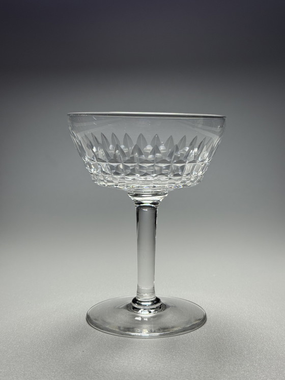 Image 1 of Val Saint Lambert - Set di 6 coppe di cristallo - Servizio Mery. Art Déco anni '40