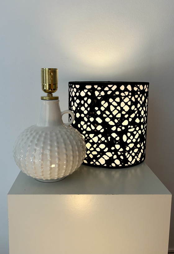 Image 1 of Rare mid-century vase lamp with Japanese shade
