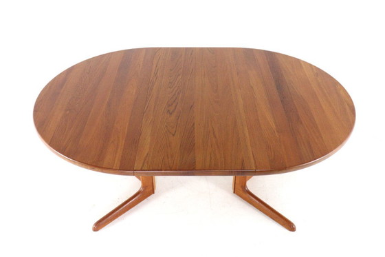 Image 1 of Vintage Round Danish 2x Extendable Teak Dining Table