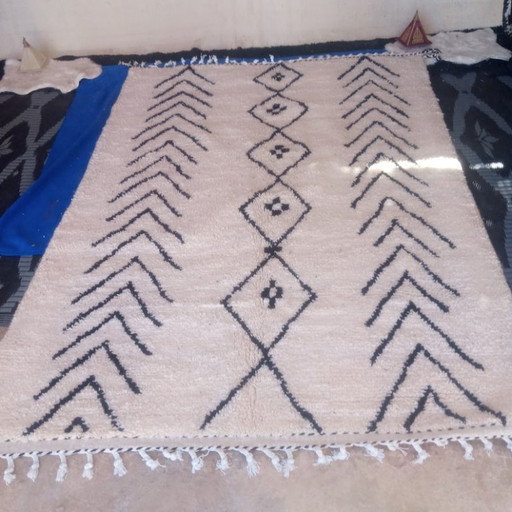 Alfombra bereber marroquí de lana, 250 cm x 150 cm