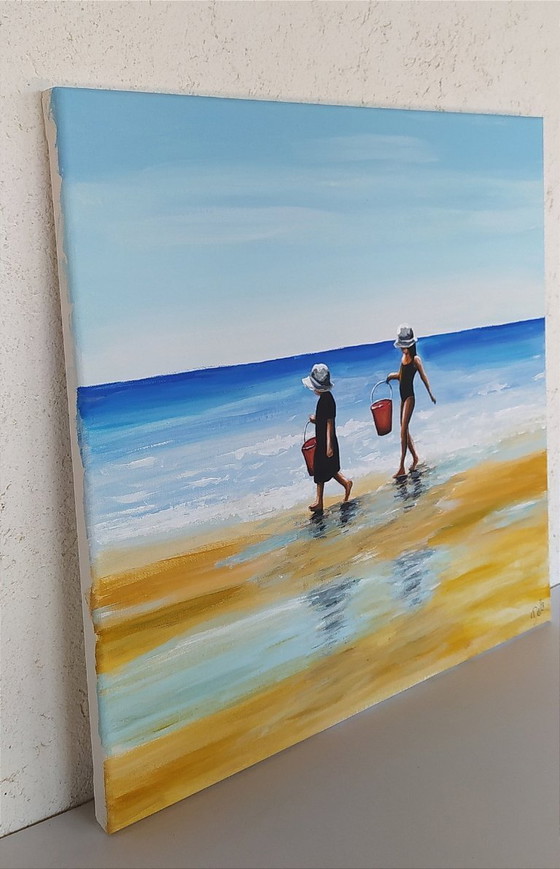 Image 1 of Della CAMILLERI - Red Buckets - Tableau d'artiste