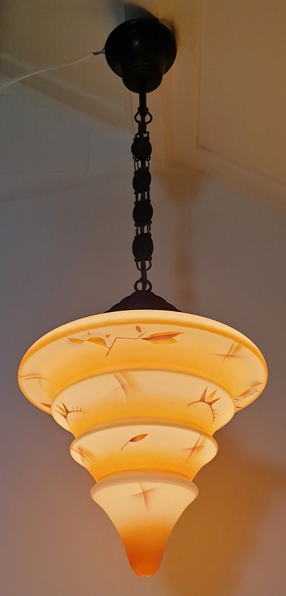 Image 1 of Unique Art Deco pendant lamp from the 1930s.