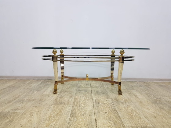 Vintage Italiaanse Salontafel van Luigi Della Maddalena, Italië, jaren 70 – Koffietafelboeken, Brass (photo 2 of 10)
