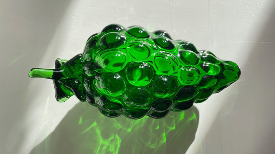 Image 1 of Vintage groene glazen druiventros
