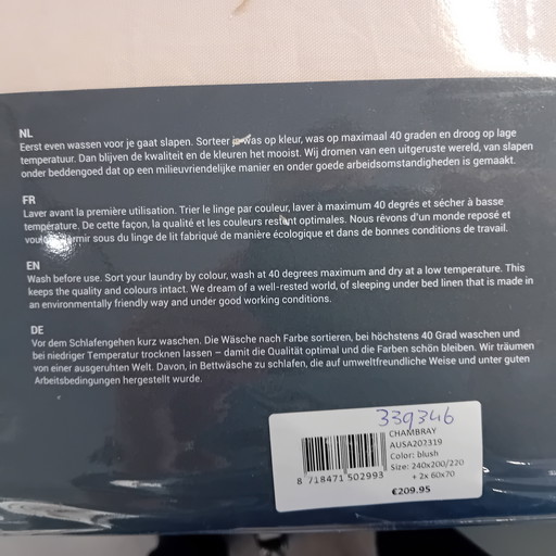 Copripiumino Chambray blush 240 x 220 cm