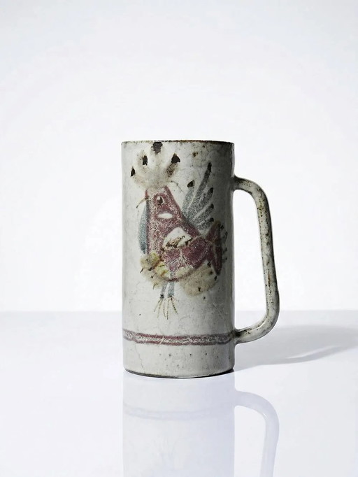 Grande tasse Le Mûrier Gustave Reynaud Vallauris vintage années 1960