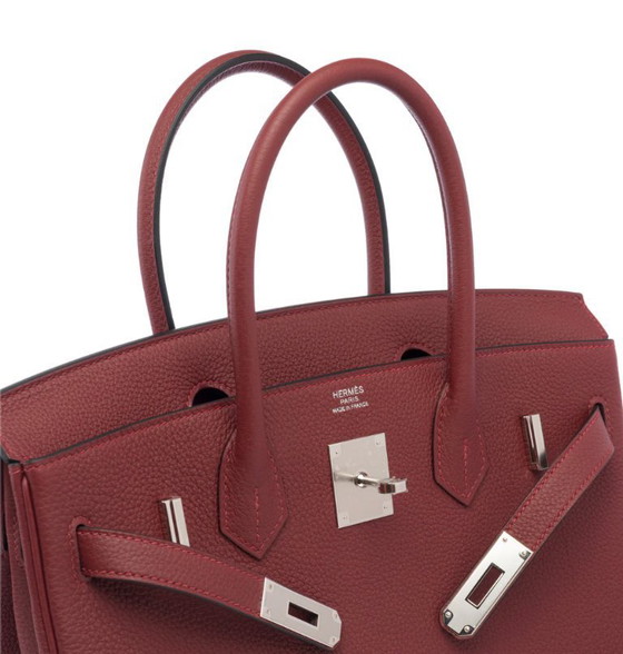 Image 1 of Borsa HERMES Birkin 30 in cuoio rosso - 103349