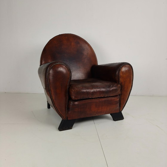 Leather Art Deco Gentleman's Club Chair – Armchairs (photo 16 of 17)