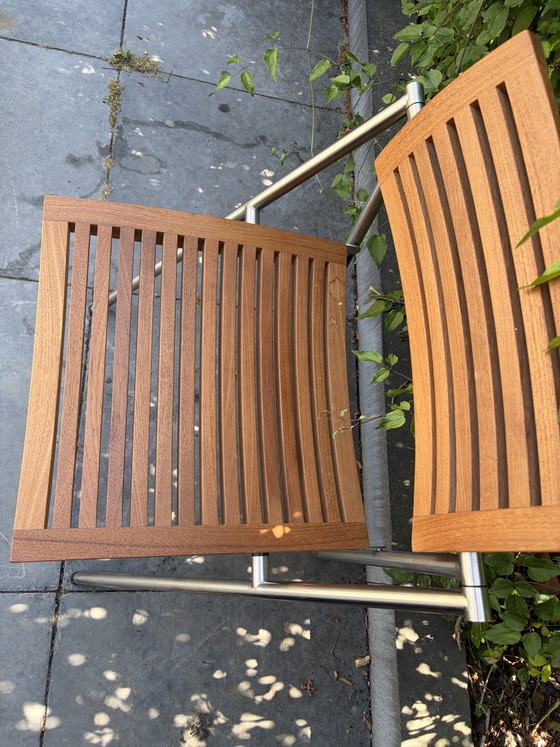 1 Silla plegable Alexander Rose de teca y acero inoxidable – Sillas de jardín, Wood, rvs (photo 5 of 8)