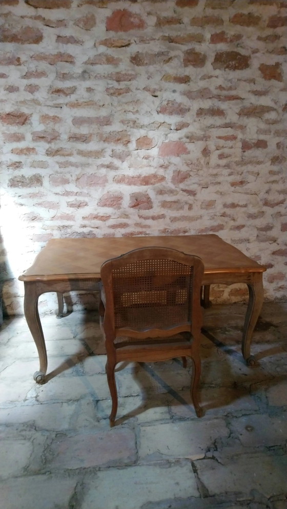 Tavolo stile Luigi XV in rovere e ciliegio. – Tavoli da pranzo, Vintage (photo 12 of 19)
