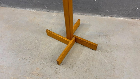 Image 1 of Freestanding Mid-Century Pine Coat Rack, Solid Wood, 1970s, Europe