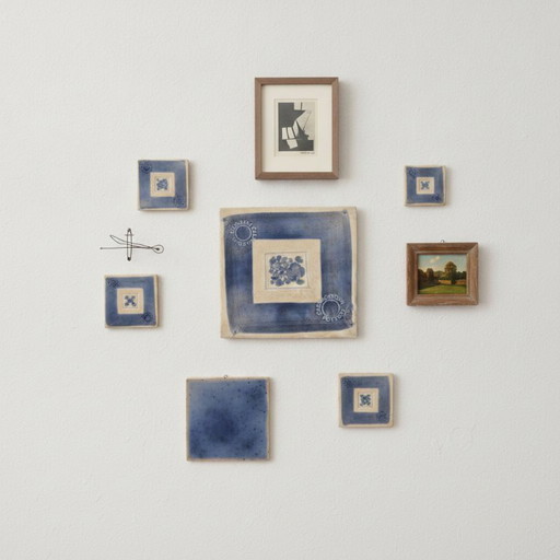 Piastrella da rivestimento in ceramica Cabbagetown Pottery – Design blu crema