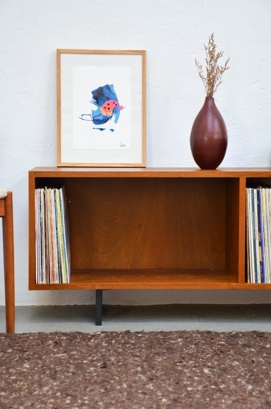 Image 1 of Credenza vintage a giorno, mobile basso, giradischi HiFi/phono, cassettiera