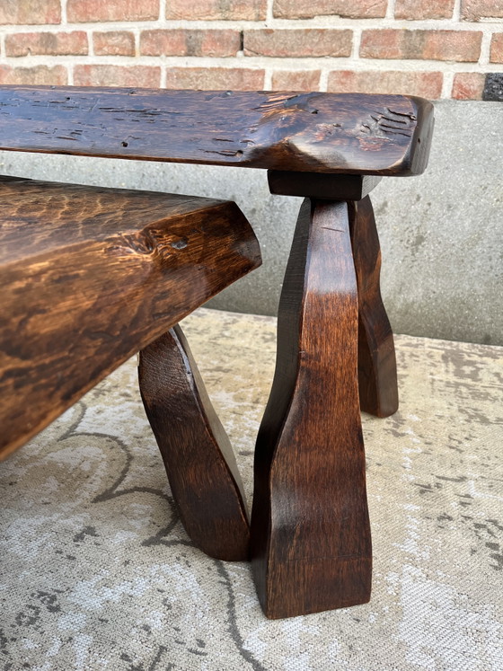Image 1 of vintage brutalist wabi sabi salontafel set