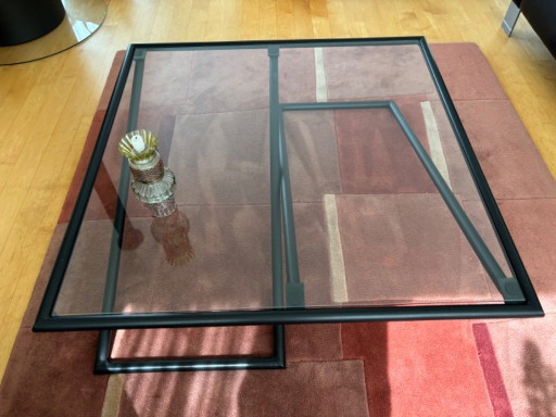 Couchtisch aus Glas im niederländischen Design der 1980er Jahre