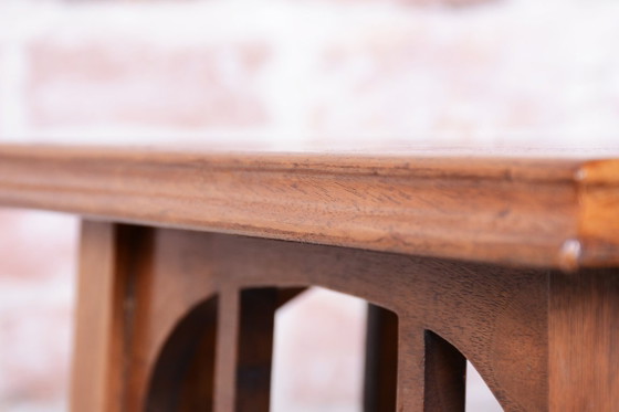 Restored Art Nouveau Pedestal, Walnut, Revived Polish, Czech, 1900s – Column, Wood (photo 10 of 14)