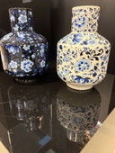 Heinen Delfts Blauw - Zwarte/blauwe vaas