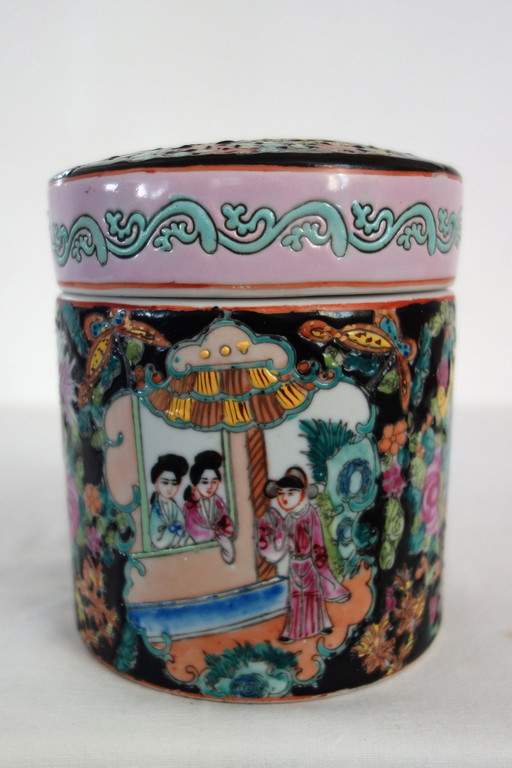 Chinese porseleinen pot met deksel, jaren 1960