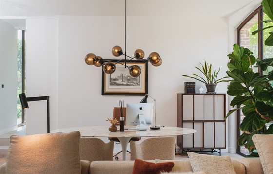 Image 1 of Knoll Saarinen 244 cm Calacatta plateau en marbre doré