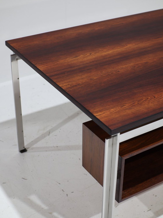 Zeldzaam Bureau Poul Kjaerholm Staal Palissander Deens Jaren '50 – Wood (photo 20 of 23)