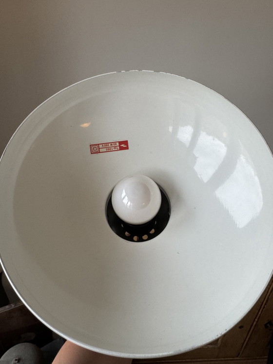 Image 1 of Lampe de bureau d'architecte vintage réglable – Blanche et noire – Années 1970/80