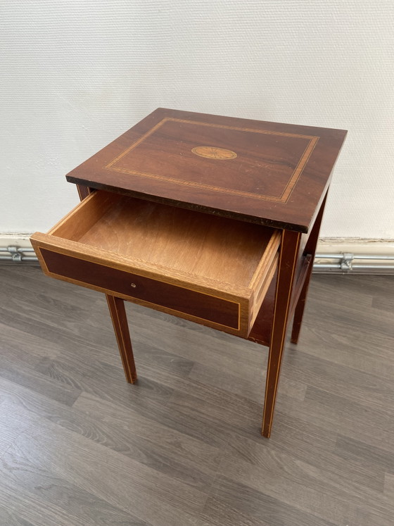 Table d’Appoint Ancienne Marquetée Style Directoire – Tables d'appoint, Wood (photo 3 of 10)