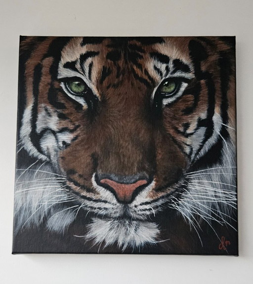 Handmade acrylic painting tiger "eye of the tiger"