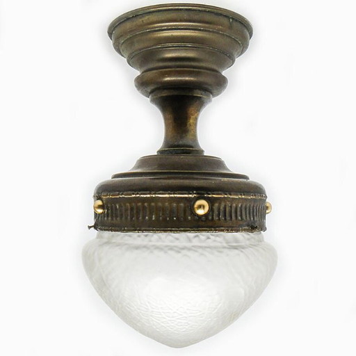 20th Century Pendant Lamp, Austro-Hungary, 1890s – hanglampen, Glass, Brass