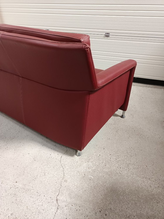 Image 1 of Set di divani Leolux Paian 2 posti 3 posti Senso Granata Pelle