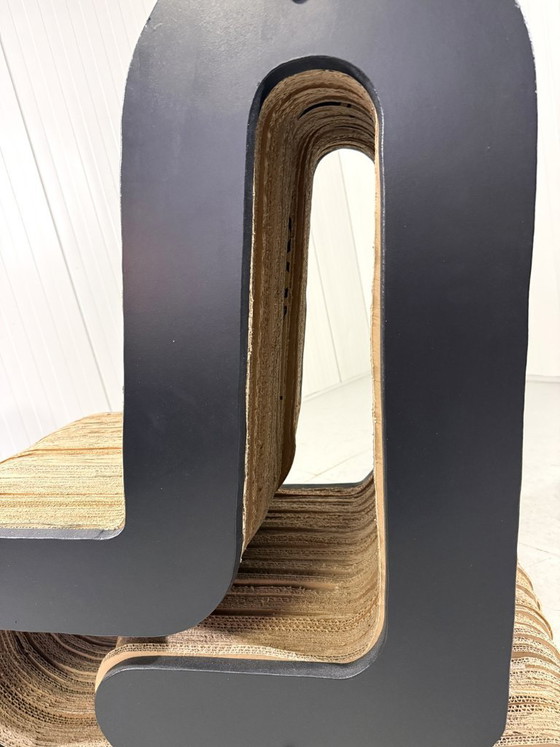 Image 1 of Unieke design lounge stoel karton & multiplex 1990's