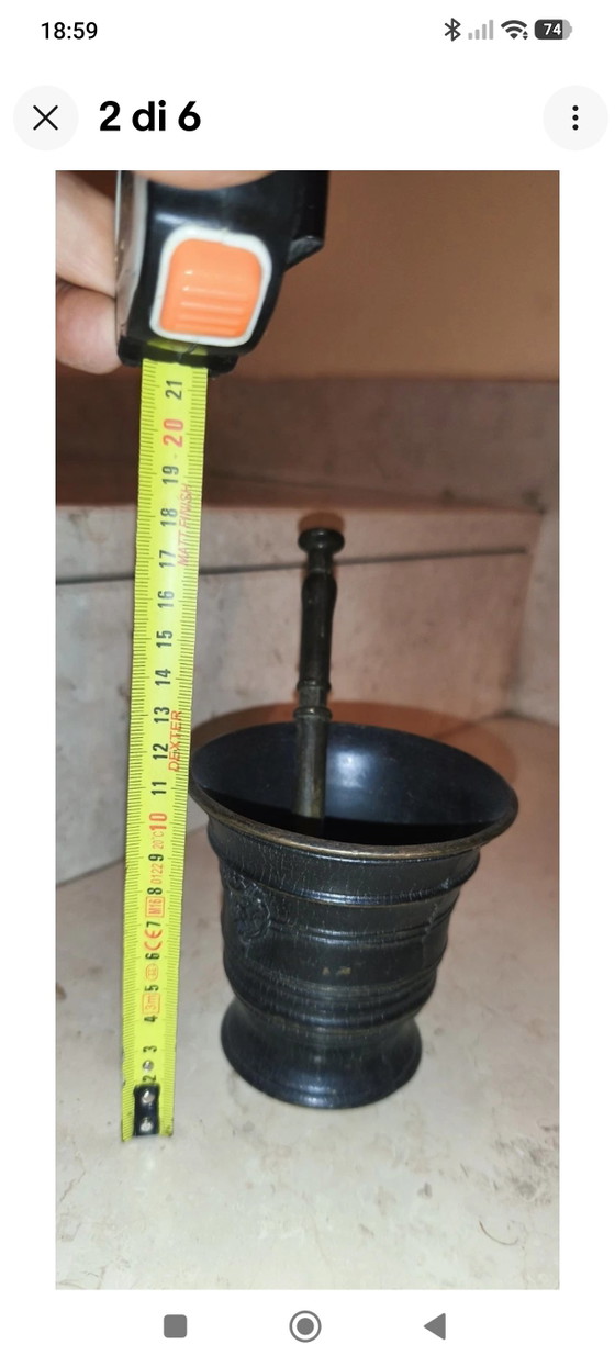 Mortero y maja de bronce antiguo, 750 g – Objetos decorativos, Bronze (photo 3 of 6)