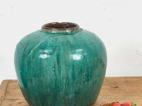 Vaso in ceramica verde smeraldo antico (c.1820) #2 – Vasi (photo 2 of 9)