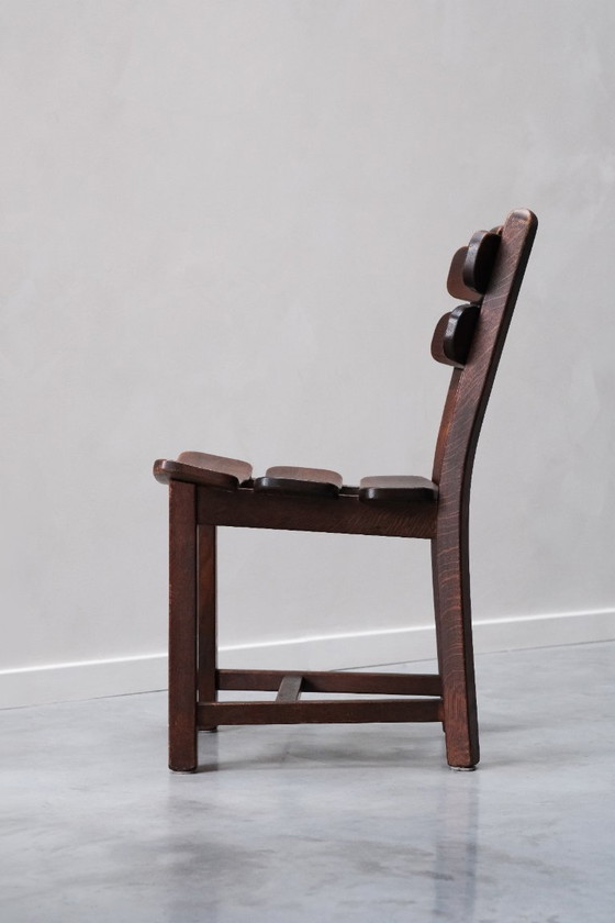 Image 1 of Set di 6 sedie da pranzo brutaliste