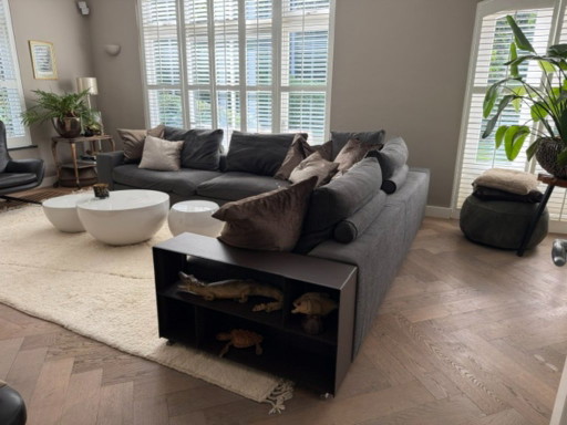 Flexform Ecksofa Bodenplatte – hoekbanken, Leather, Metal