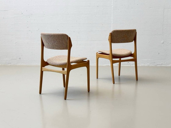 Image 1 of Set de 6 chaises modèle No.49 d'Erik Buch pour O.D. Møbler A-S au Danemark, années 1960