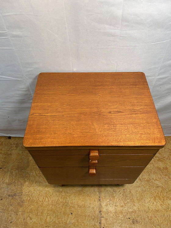 Image 1 of Mid-Century Retro Vintage Teak Small Cabinet by Stag – 1970 Versatile | Compact | Classic British Design