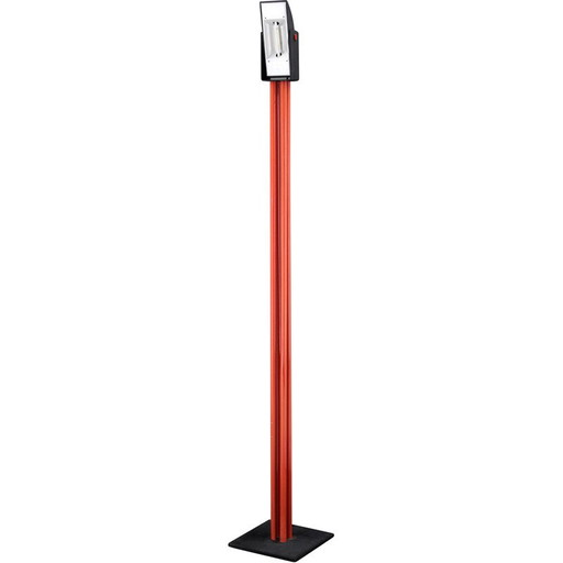Vintage halogeen rode vloerlamp, Italië 1980