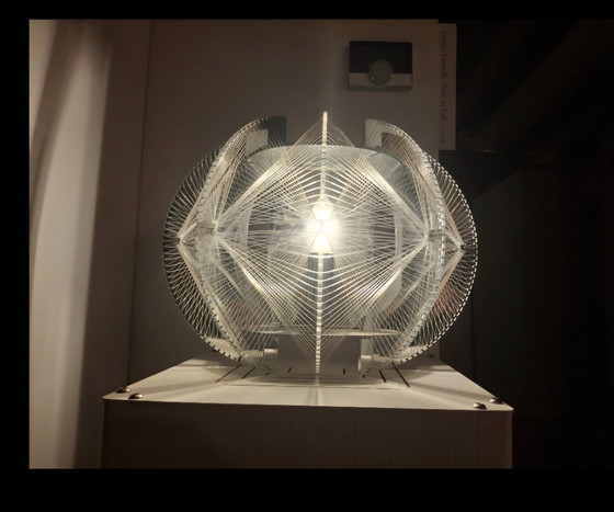 Image 1 of Set aus 2 Muno 'The Wire' Wand-/Tischlampen – Space Age (Paul Secon Stil)