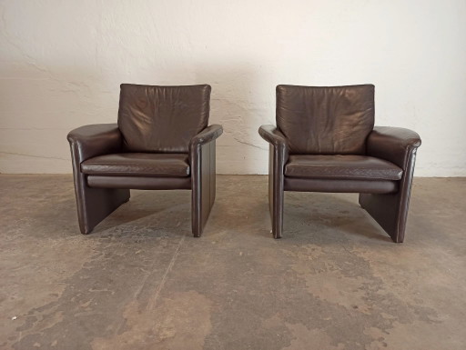 2 poltrone in pelle Leolux Antipode 