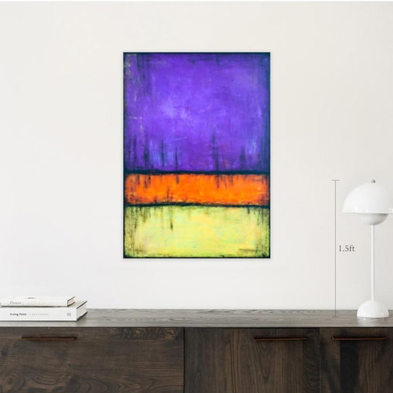 Image 1 of Original minimalist abstract modern painting on stretched canvas.