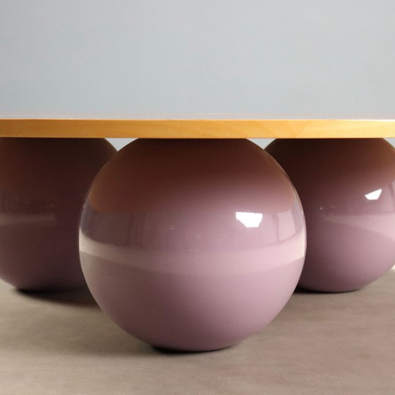 1980s Coffee Table with Sphere Base – Side tables, Wood (photo 4 of 11)