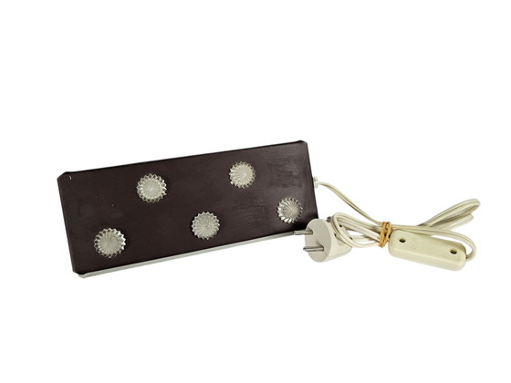 Image 1 of Herda Almelo - vintage bedlamp - bruin - sterren - wandverlichting - 70's - retro