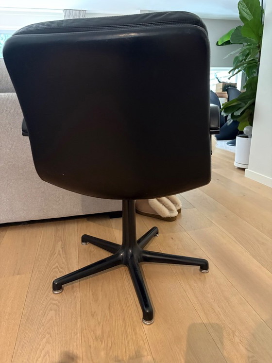 4 x Artifort F141 Swivel Armchair Geoffrey Harcourt – Leather (photo 15 of 16)