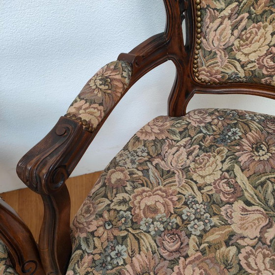 Set di sedie e poltrone vintage francesi Luigi XV Gobelin – Textile (photo 13 of 20)