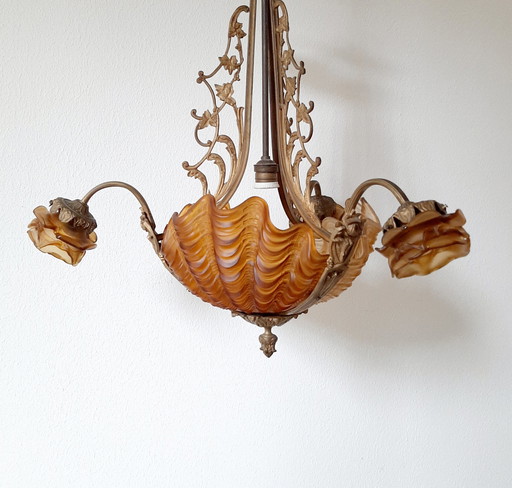 Art nouveau chandelier | Antique chandelier | Art Nouveau lamp