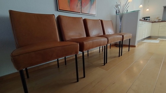4x Haveco Zoeterwoude Esszimmerstühle, Leder, Braun (Foto 8 von 12)