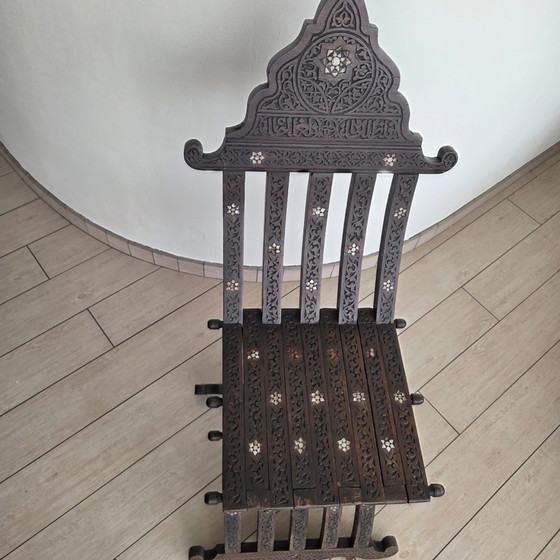 Sedia pieghevole antica, Sedie pieghevoli, Legno, Marrone (foto 9 di 14)