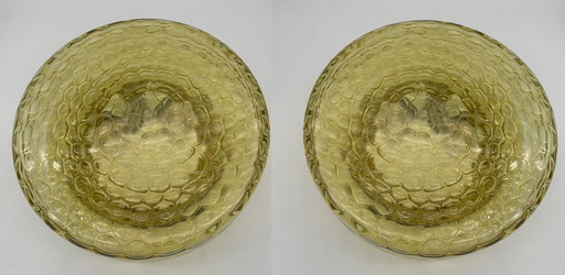 Pair of vintage Murano ceiling lights and wall lamps, 1960s, made in Italy.